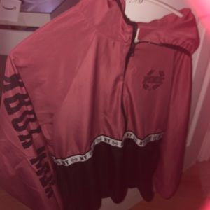 pink windbreaker